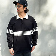 画像をギャラリービューアに読み込む, drop rugby shirts(BK)/ドロップラガーシャツ(ブラック)