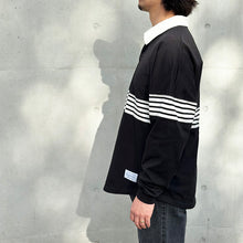 画像をギャラリービューアに読み込む, drop rugby shirts(BK)/ドロップラガーシャツ(ブラック)