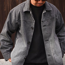 画像をギャラリービューアに読み込む, gentle coat indigo 40&#39;s wash BK/ジェントルコート インディゴ 40&#39;sウォッシュ (ブラック)
